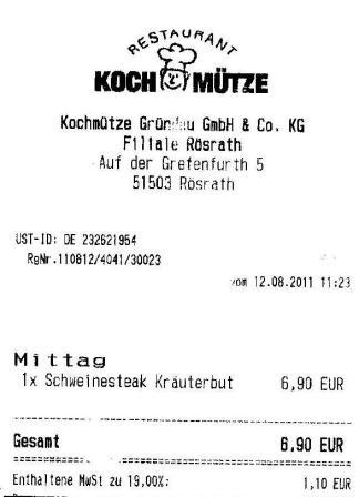 frla Hffner Kochmtze Restaurant